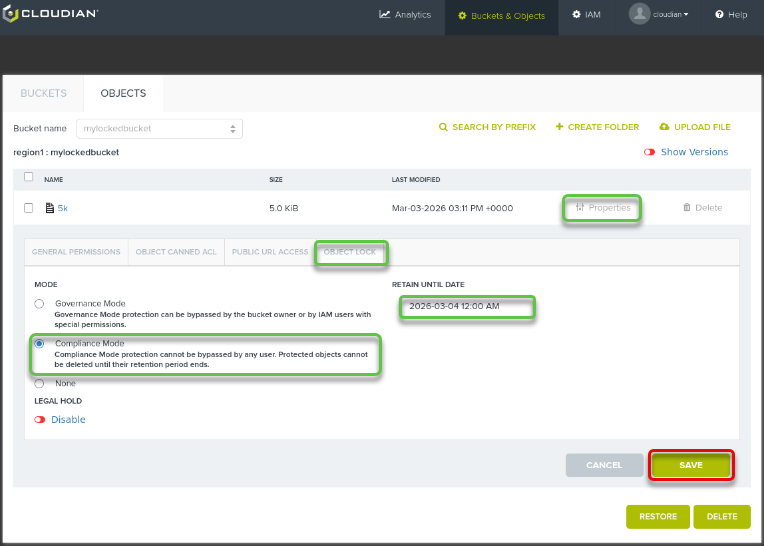 17. Object Lock - Cloudian Training Lab Guide